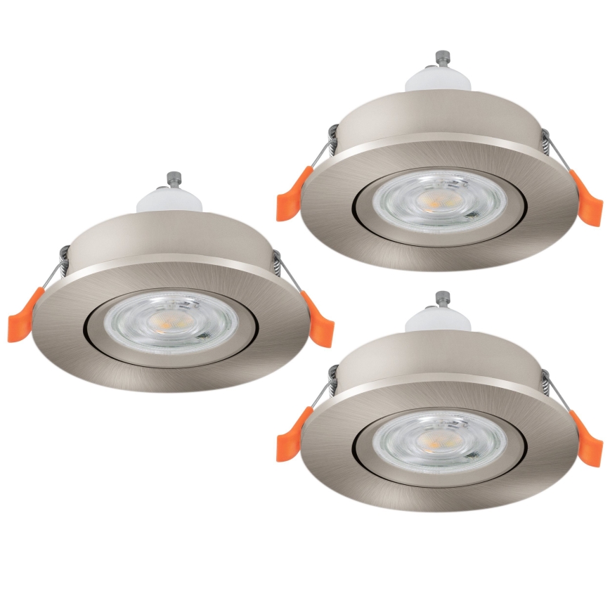 Eglo - Komplet 3x LED ugradnih spot svetala 1xGU10/4,5W/230V mat hrom