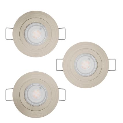 Eglo - Komplet 3x LED ugradnih spot svetala 1xGU10/4,5W/230V mat hrom