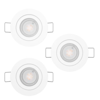Eglo - Komplet 3x LED ugradno kupatilsko spot svetlo 1xGU10/4,5W/230V IP44 belo