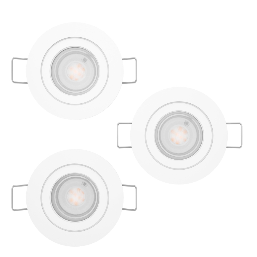 Eglo - Komplet 3x LED ugradno kupatilsko spot svetlo 1xGU10/4,5W/230V IP44 belo