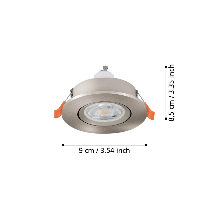 Eglo - LED ugradna stropna spot svetiljka 1xGU10/4,5W/230V mat hrom