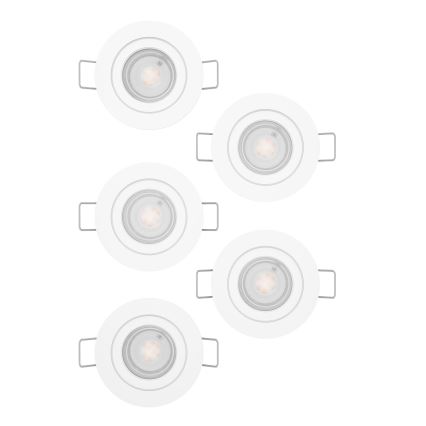 Eglo - KOMPLET 5x ugradnih LED spotova LED/4,8W/230V 2700/4000/6500K bela