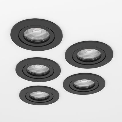 Eglo - SET 5x ugradna LED spot svetiljka LED/4,8W/230V 2700/4000/6500K crna