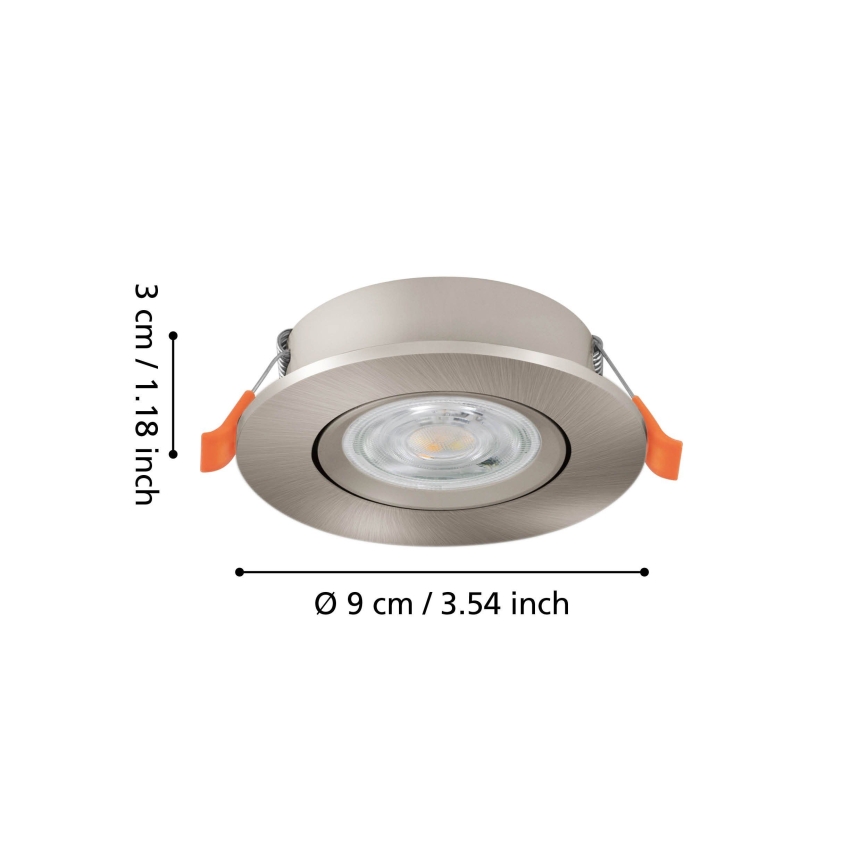 Eglo - LED ugradna spot svetiljka LED/4,8W/230V 2700/4000/6500K mat hrom