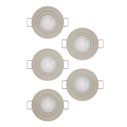 Eglo - KOMPLET 5x LED ugradnih spotova LED/4,8W/230V 2700/4000/6500K mat hrom