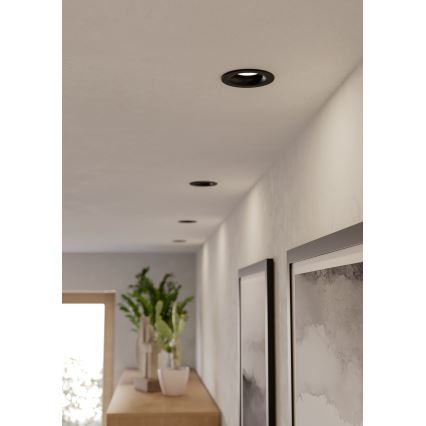 Eglo - LED ugradna svetiljka za kupatilo LED/4,9W/230V 2700/4000/6500K prečnik 8,8 cm IP65 crna