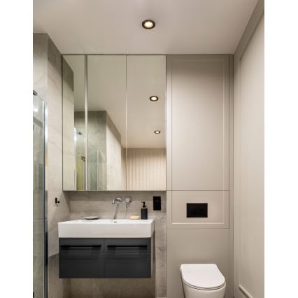 Eglo - Komplet 3x LED ugradnih kupatilskih svetala LED/4,9W/230V 2700/4000/6500K prečnik 8,8 cm IP65 crna