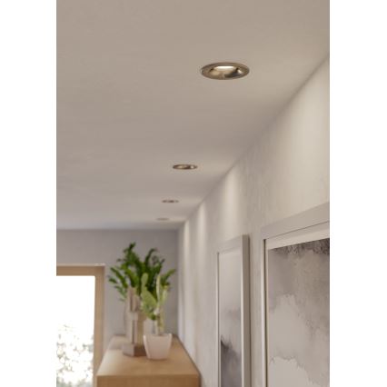 Eglo - LED kupatilska ugradna svetiljka LED/4,9W/230V 2700/4000/6500K prečnik 8,8 cm IP65 mat hrom