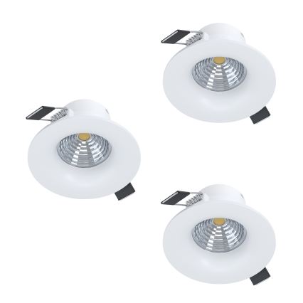 Eglo - SET 3x prigušiva ugradna LED svetiljka LED/4,8W/230V prečnik 8,8 cm bela