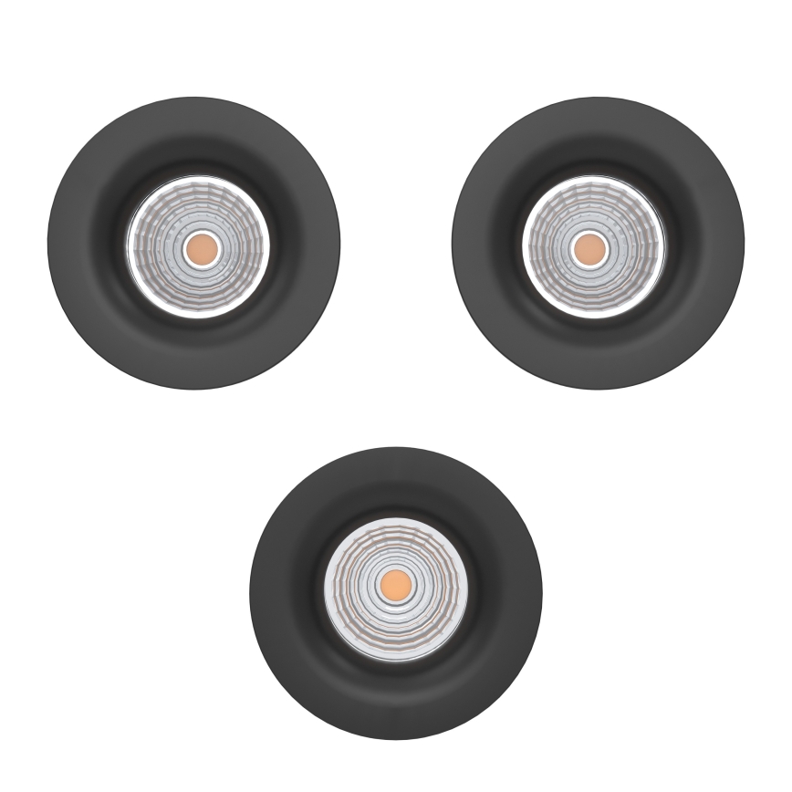 Eglo - Set od 3 prigušiva LED ugradna svetla LED/4,8W/230V Ø 8,8 cm crna