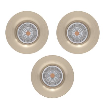 Eglo - Set 3x LED prigušiva ugradna stropna svetiljka LED/4,8W/230V prečnik 8,8 cm mat hrom