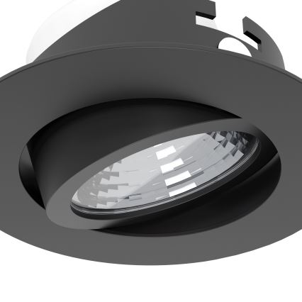 Eglo - Set 3x LED prigušiva ugradna plafonska svetiljka LED/6,4W/230V Ø 8,8 cm crna
