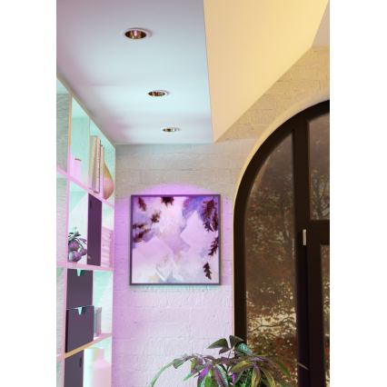 Eglo - LED RGBW prigušiva kupatilska ugradna plafonska lampa LED/4,8W/230V 2700-6500K IP44 bela/zlatna