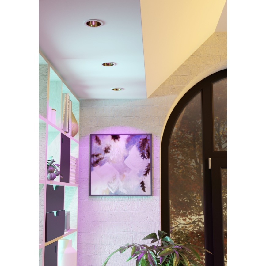 Eglo - LED RGBW prigušiva kupatilska ugradna plafonska lampa LED/4,8W/230V 2700-6500K IP44 bela/zlatna