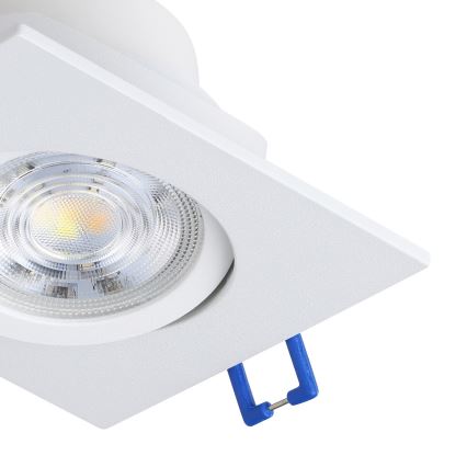 Eglo - Komplet od 3 prigušiva ugradna LED svetiljka LED/6,4W/230V 8,8x8,8 cm bela