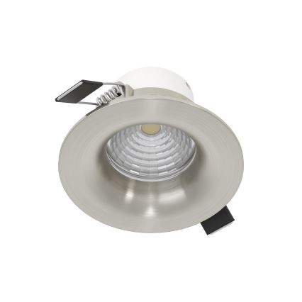 Eglo - KOMPLET od 3 prigušiva ugradna LED svetla LED/6,4W/230V prečnik 8,8 cm mat hrom