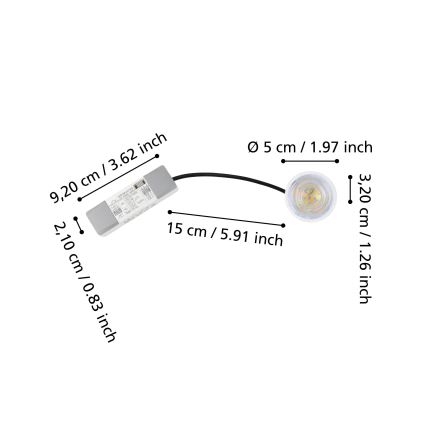 Eglo - LED spoljni modul LED/4,9W/230V 2700/4000/6500K IP65