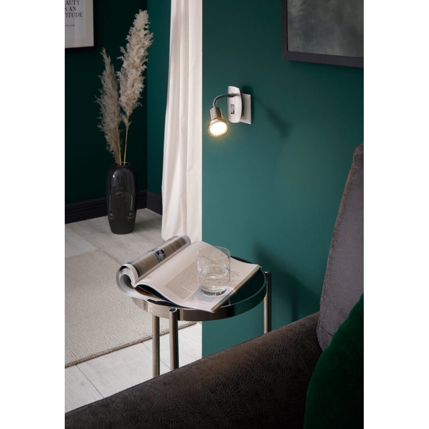 Eglo - LED svetiljka za utičnicu 1xGU10/2,8W/230V mat hrom