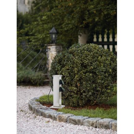 EGLO - Spoljašnji stub sa utičnicom, zelene boje SCHUKO IP44