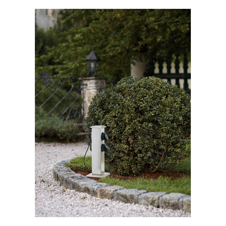 EGLO - Spoljašnji stub sa utičnicom, zelene boje SCHUKO IP44