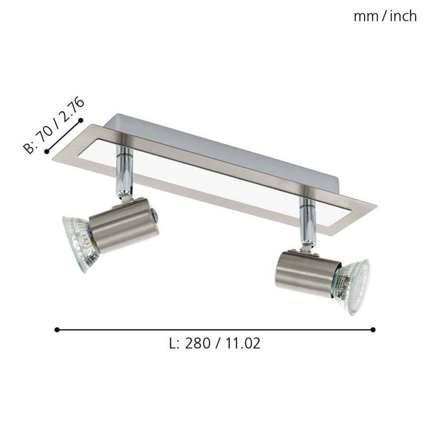 EGLO - Zidno-plafonsko svetlo 2xGU10/LED/3W