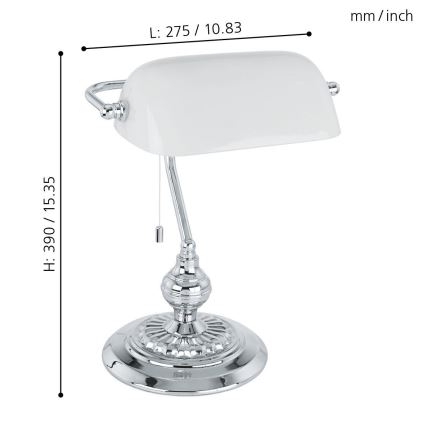 Eglo - Stona lampa E27/60W