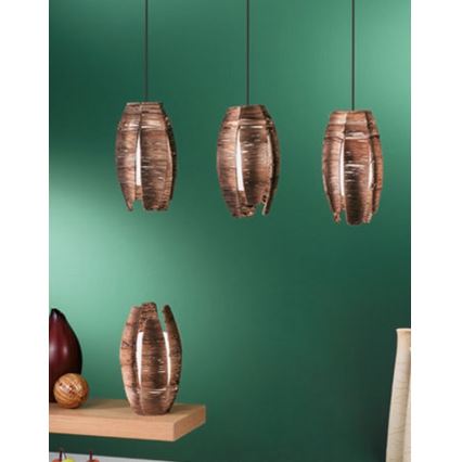 EGLO 91014 - Stona lampa MONGU 1xE27/60W braon