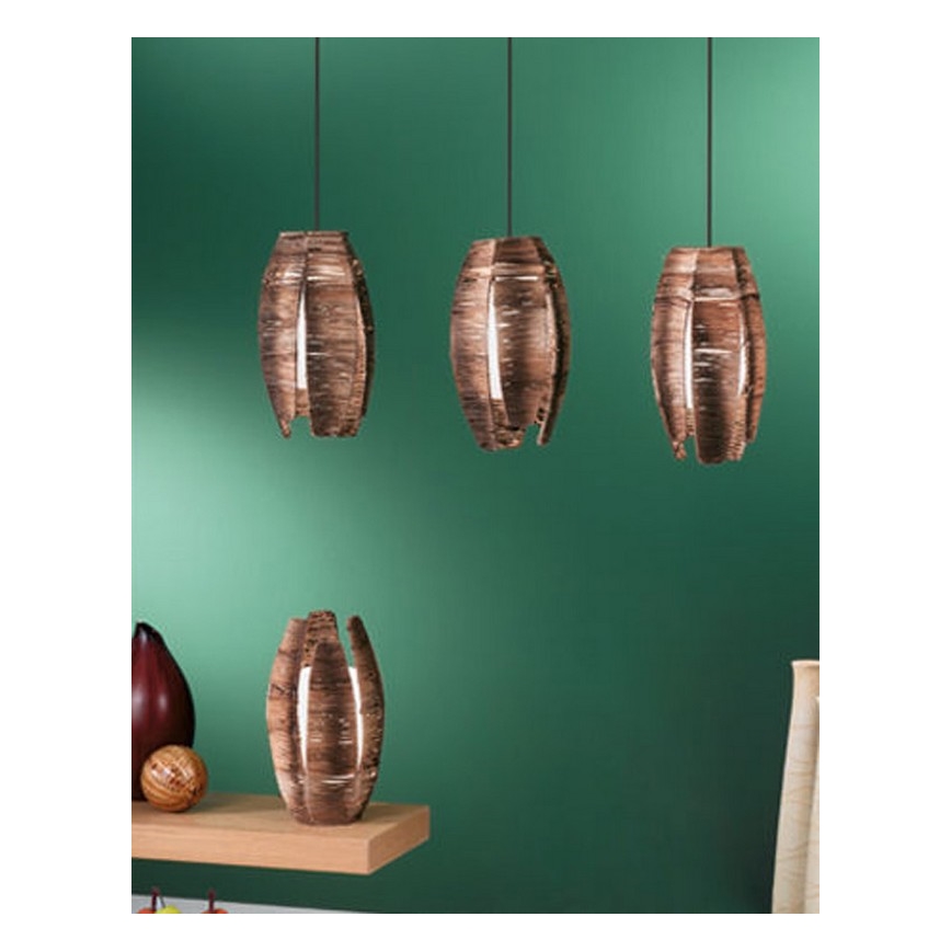 EGLO 91014 - Stona lampa MONGU 1xE27/60W braon