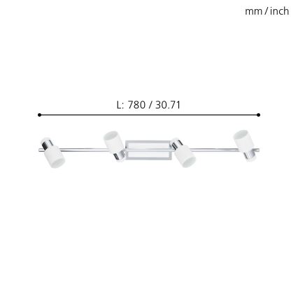 Eglo - LED spot svetiljka 4xGU10-LED/5W/230V