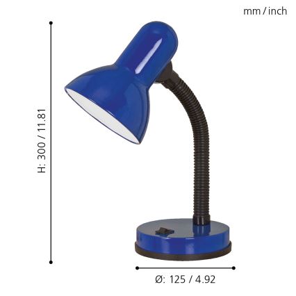EGLO - Stona lampa 1xE27/40W plava
