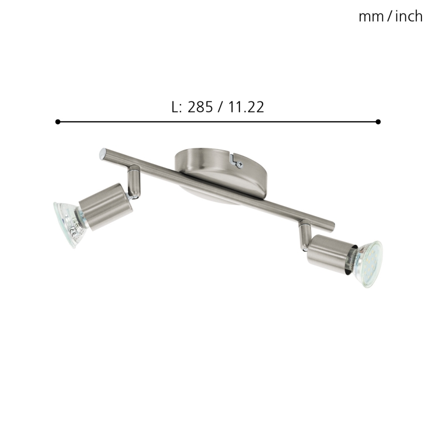 Eglo - LED ugrađena svetiljka 2xGU10/2,8W/230V
