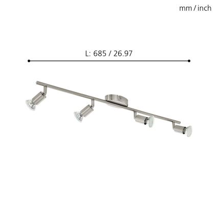 Eglo - LED spot svetilo 4xGU10-LED/2,8W/230V