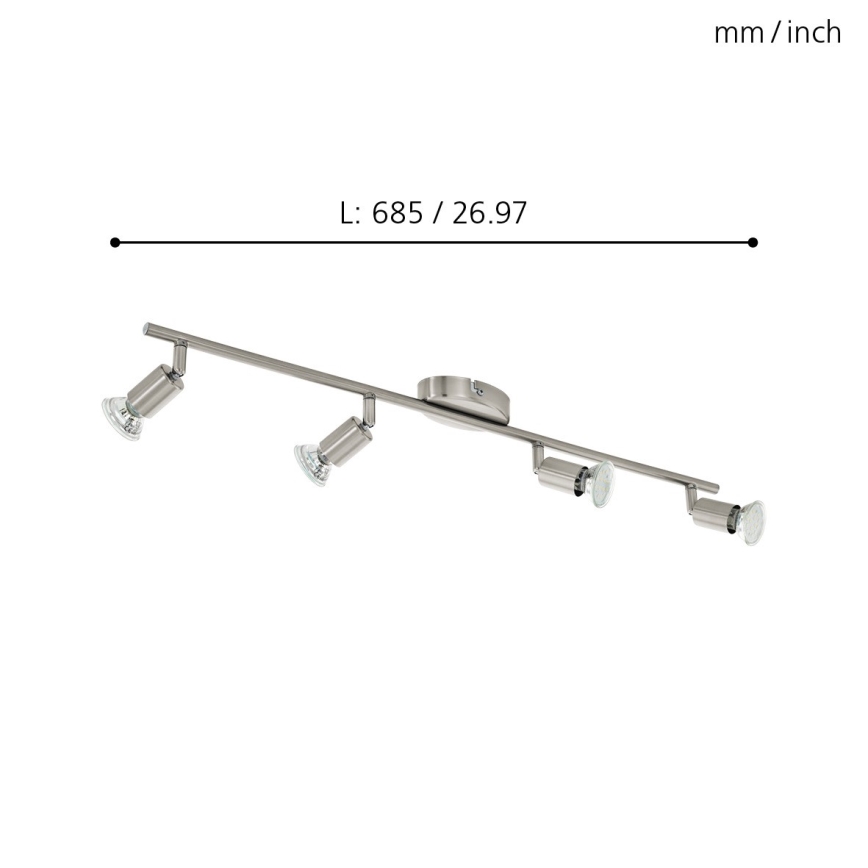 Eglo - LED spot svetilo 4xGU10-LED/2,8W/230V