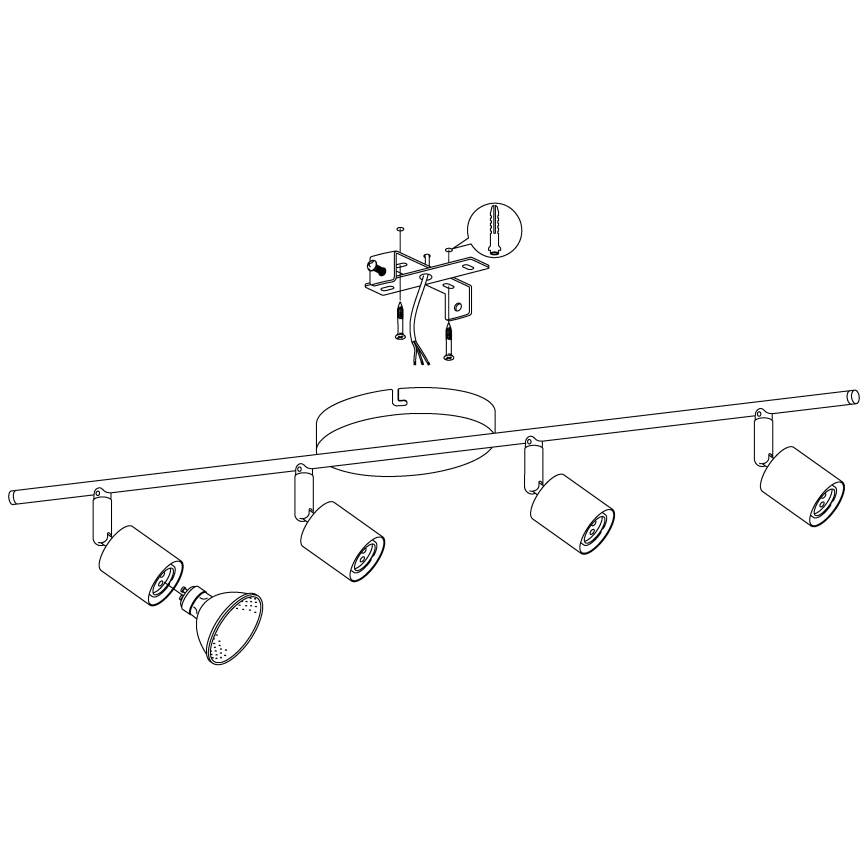 Eglo - LED spot svetilo 4xGU10-LED/2,8W/230V