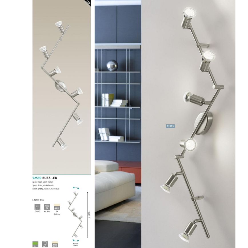 Eglo - LED spot svetiljka 6xGU10-LED/2,8W/230V