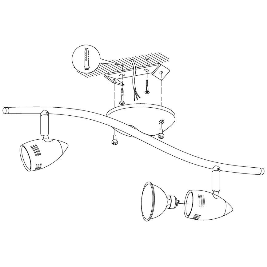 Eglo - LED spot svetiljka 2xGU10/3W/230V