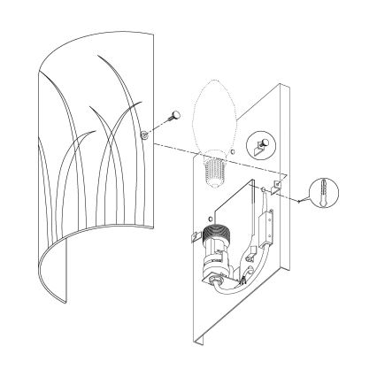 Eglo - Zidno svetlo 1xE14/42W/230V