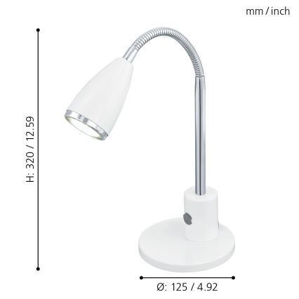 Eglo - LED stona lampa 1xGU10/3W/230V