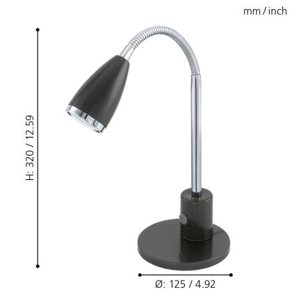 Eglo - LED stona lampa 1xGU10/3W/230V