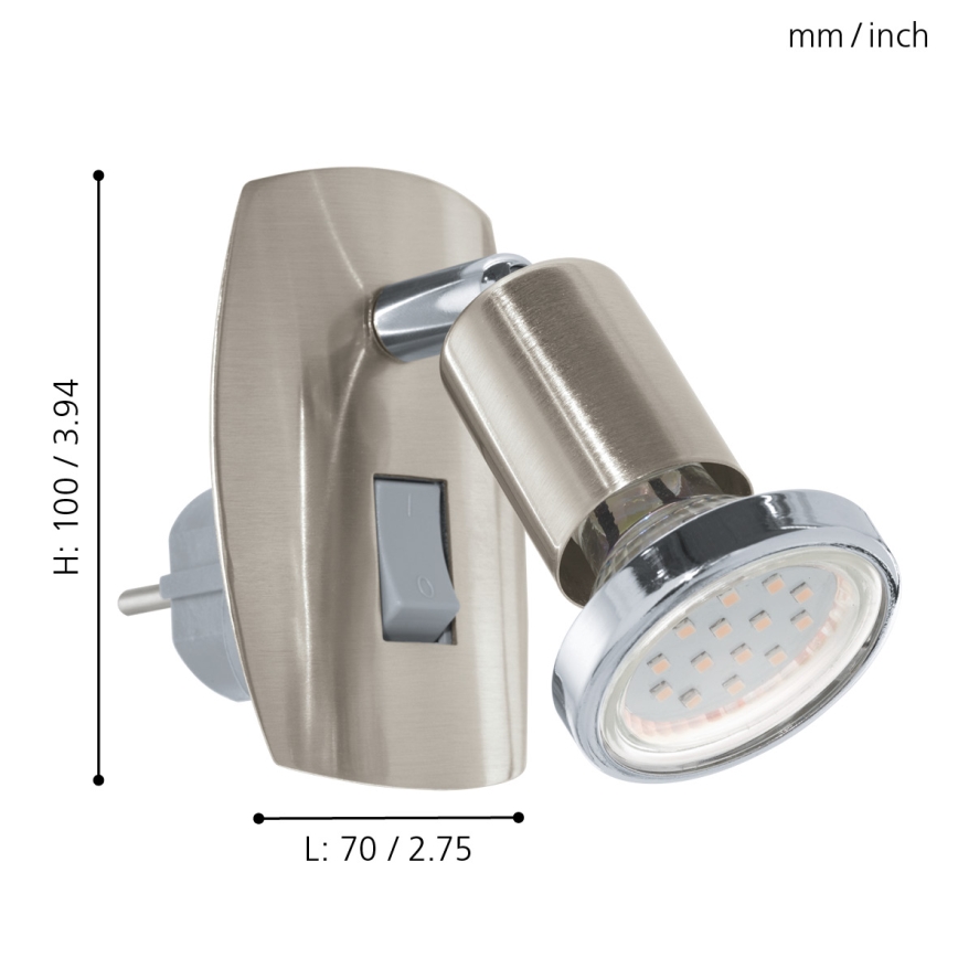 Eglo - LED svetiljka za utičnicu 1xGU10-LED/3W/230V