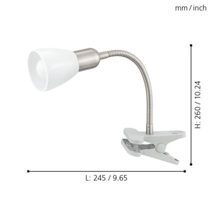 Eglo 92932 - LED lampa sa klipsom DAKAR 3 1xE14/4W/230V