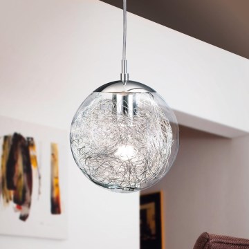 Eglo 93073 - Luster na sajli LUBERIO 1xE27/60W/230V Ø 25 cm