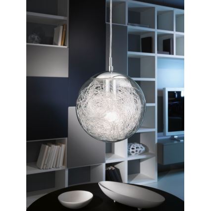 Eglo 93073 - Luster na sajli LUBERIO 1xE27/60W/230V Ø 25 cm