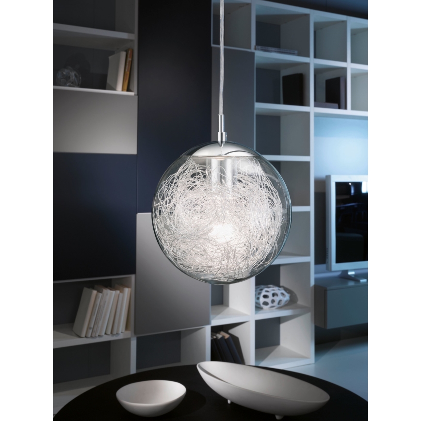 Eglo 93073 - Luster na sajli LUBERIO 1xE27/60W/230V Ø 25 cm