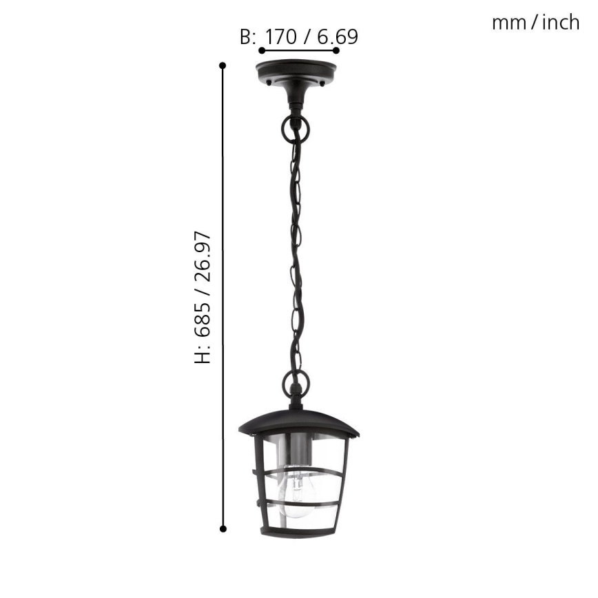 Eglo 93406 - LED spoljašnji luster ALORIA 1xE27/8,5W/230V IP44