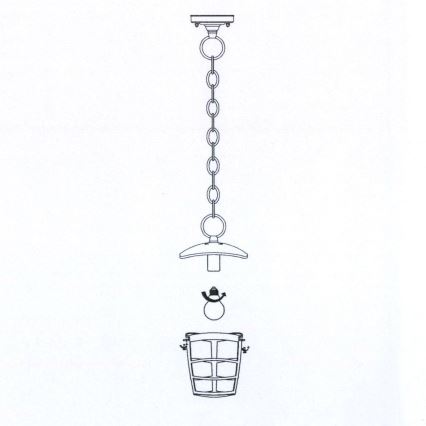 Eglo 93406 - LED spoljašnji luster ALORIA 1xE27/8,5W/230V IP44