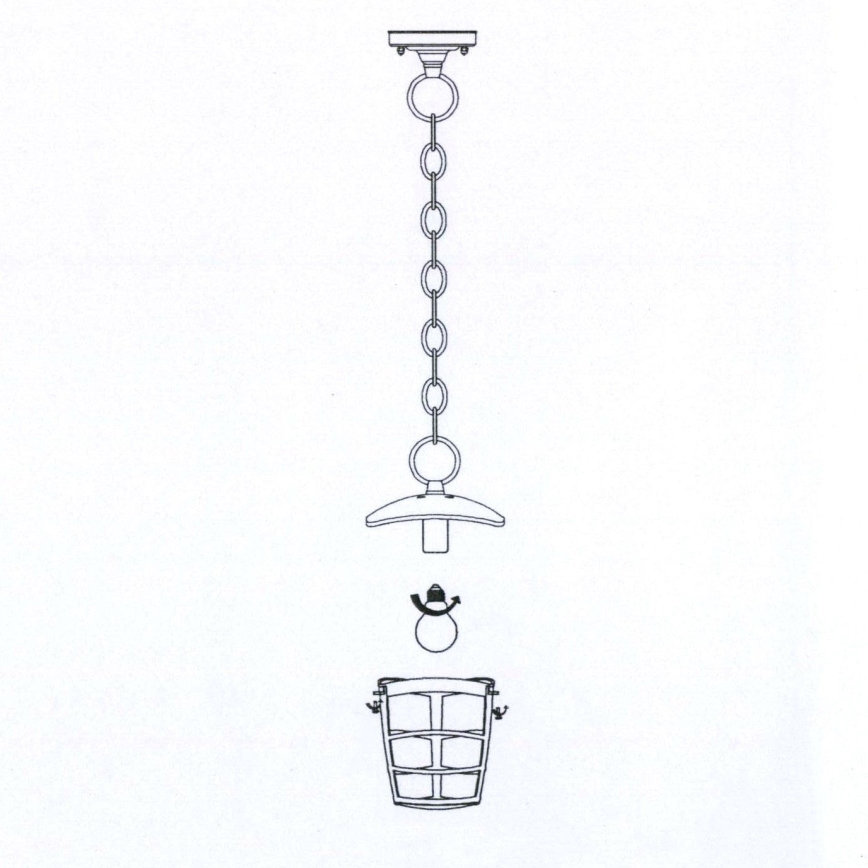 Eglo 93406 - LED spoljašnji luster ALORIA 1xE27/8,5W/230V IP44