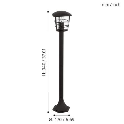 Eglo - LED spoljašnja svetiljka E27/8,5W/230V IP44