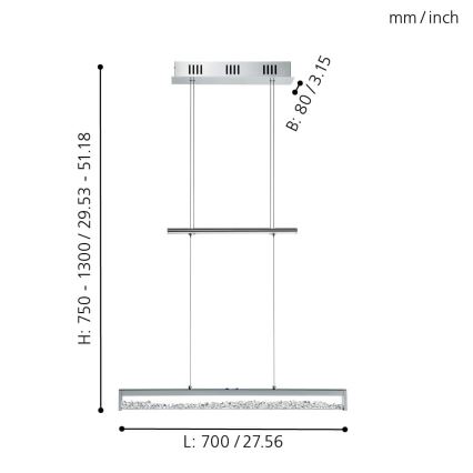 Eglo - LED prigušiva svetiljka LED/24W/230V
