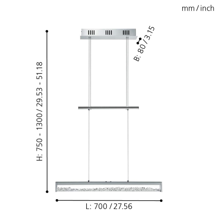 Eglo - LED prigušiva svetiljka LED/24W/230V